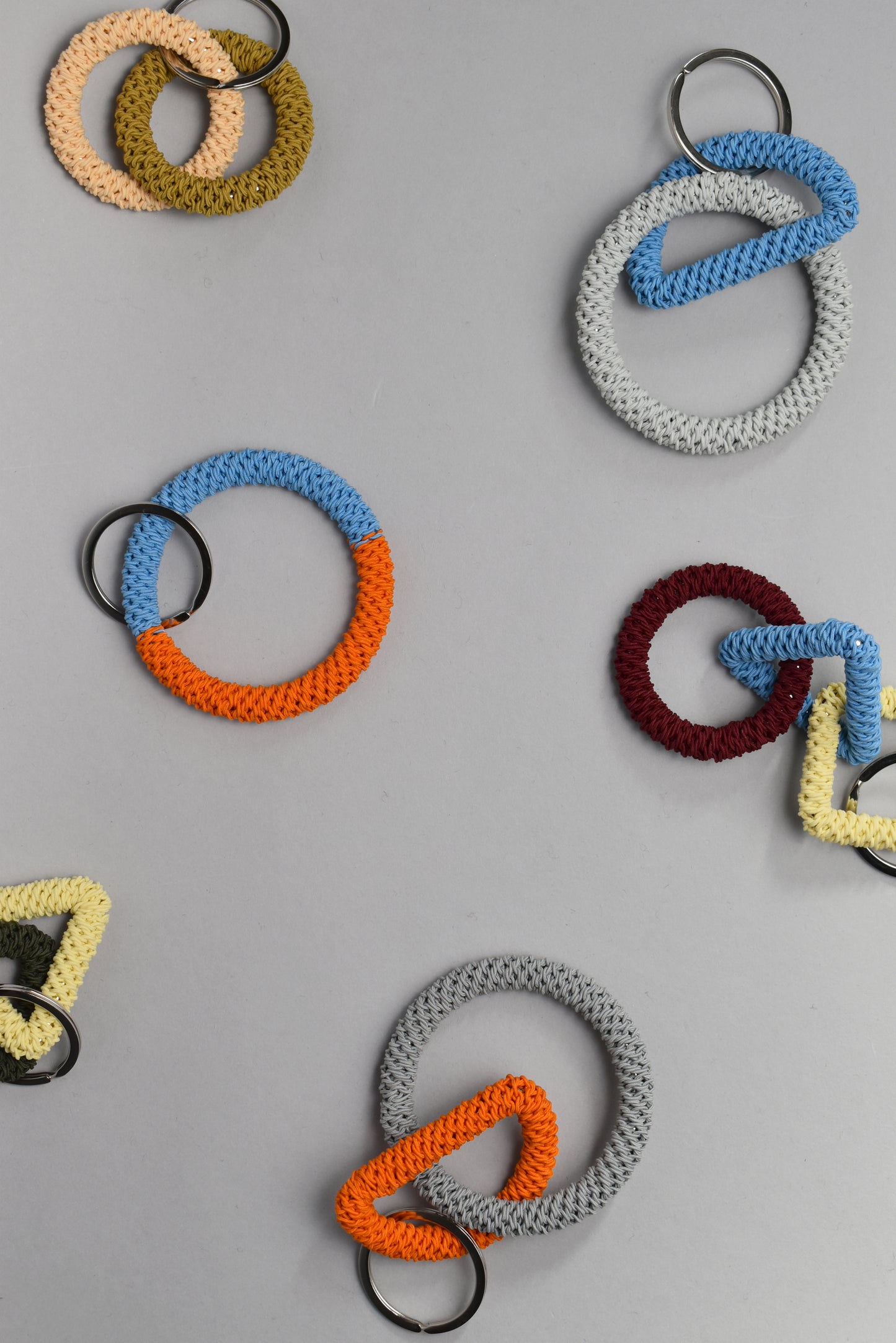 KEY CHARM / M / orange × light blue