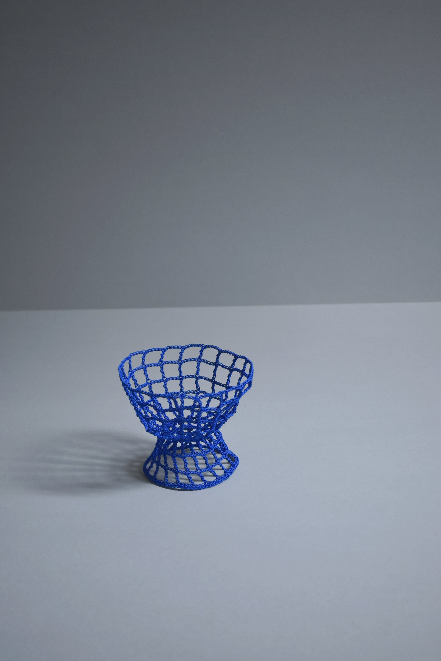 GRID VASE / bowl / cobalt blue