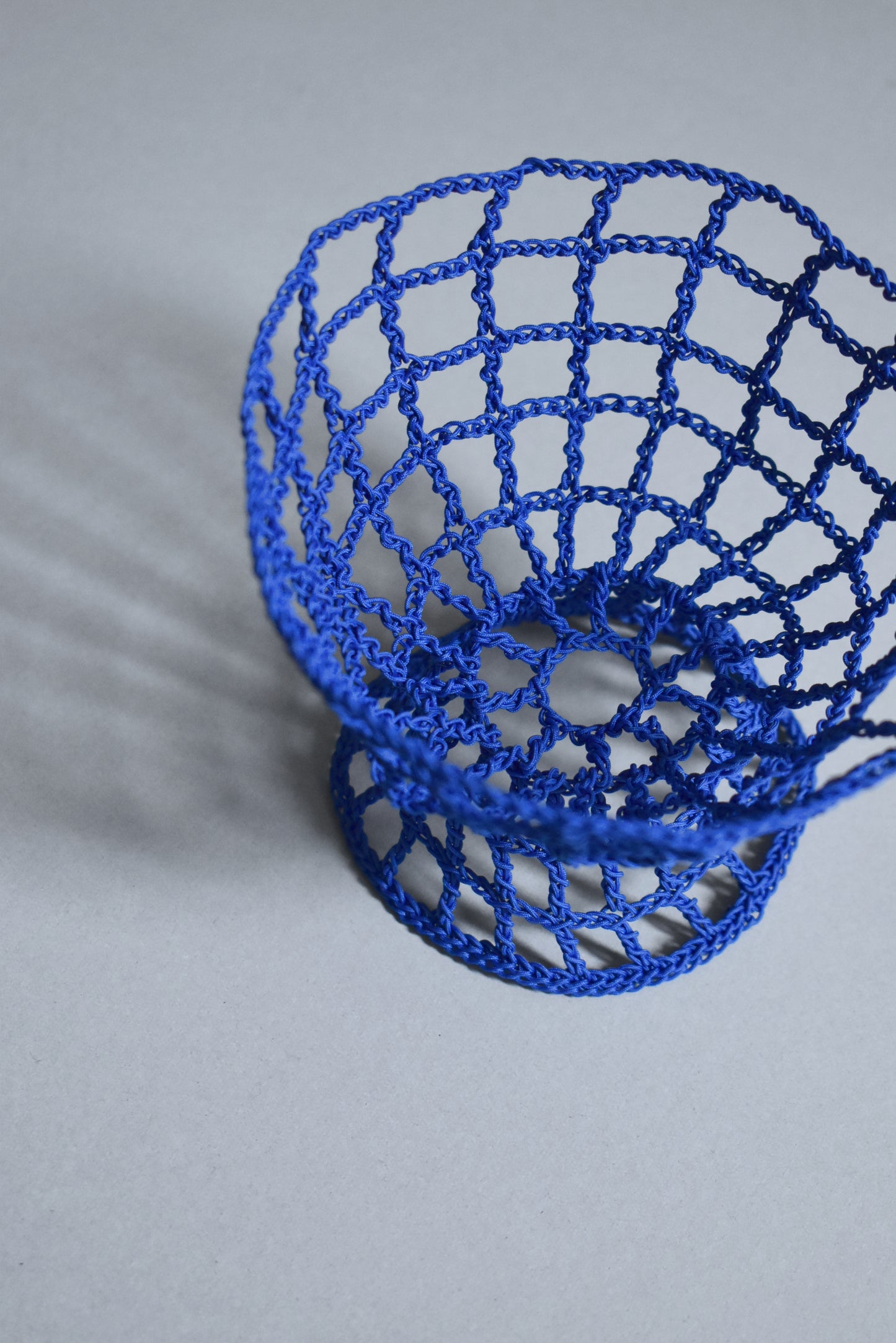 GRID VASE / bowl / cobalt blue