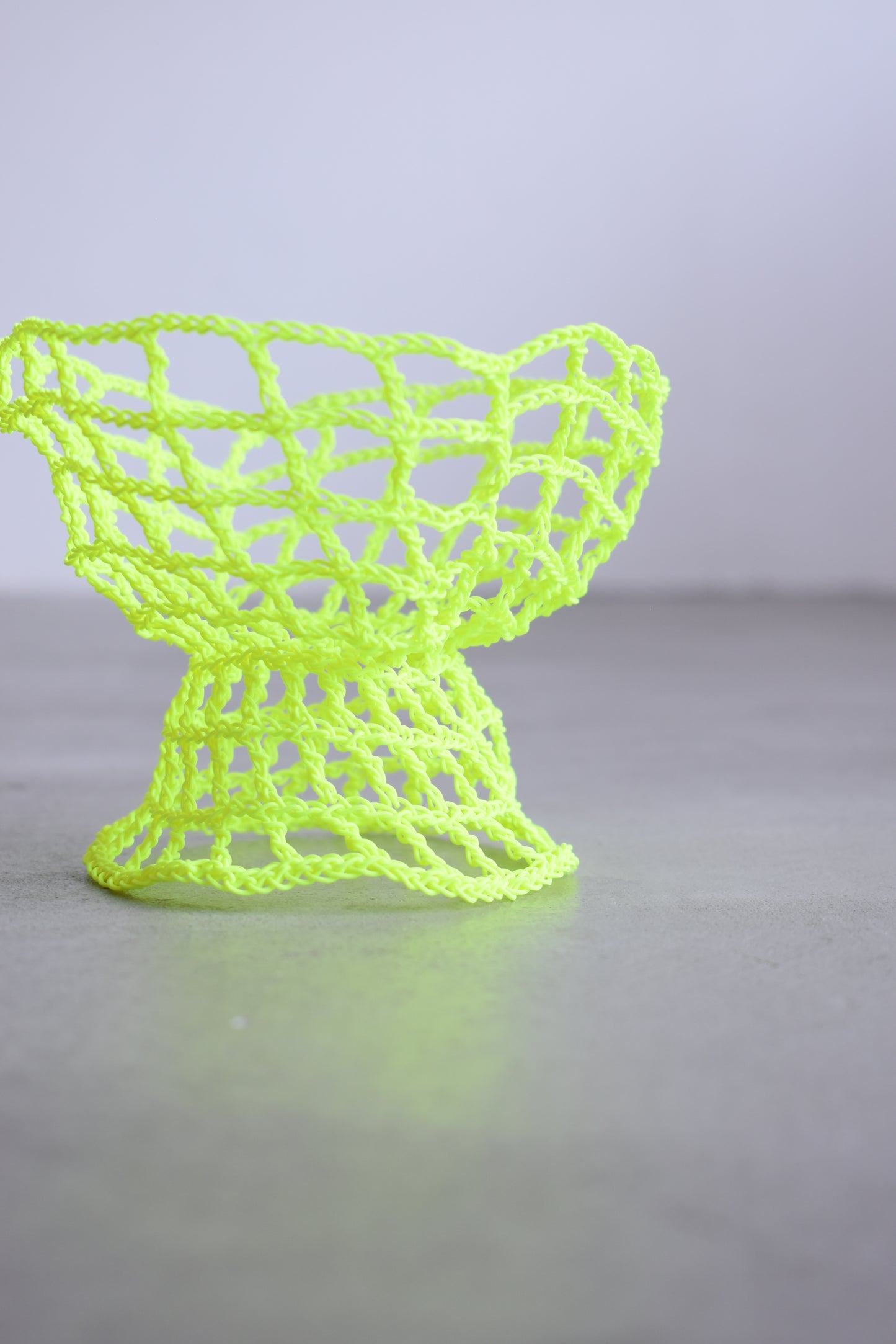 GRID VASE / bowl / bright yellow