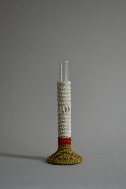 TUBE VASE / L / ivory mix