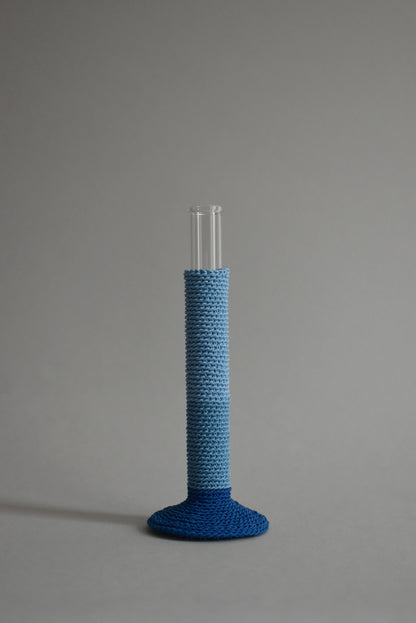 TUBE VASE /  L / cobalt blue mix ①
