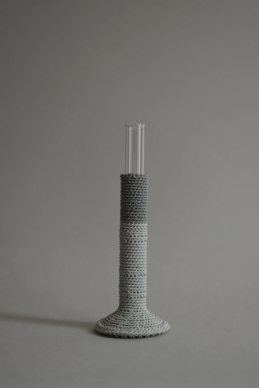 TUBE VASE / L / gray mix