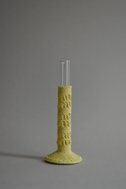 TUBE VASE / L / cream yellow