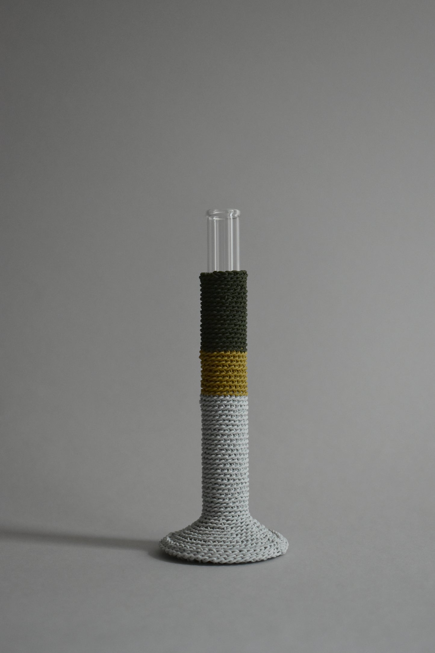 TUBE VASE / L / khaki mix