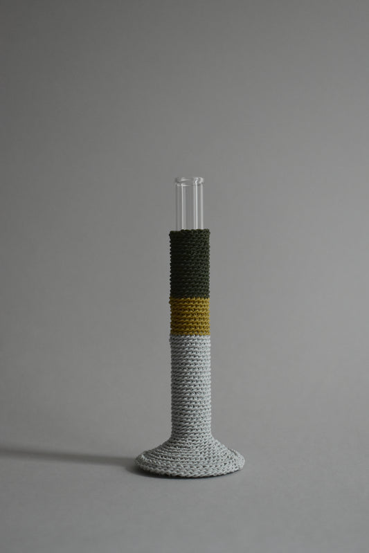 TUBE VASE / L / khaki mix