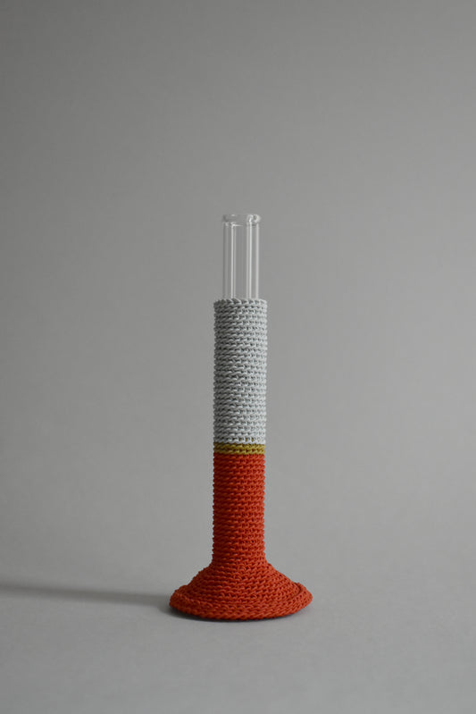 TUBE VASE / L / red mix