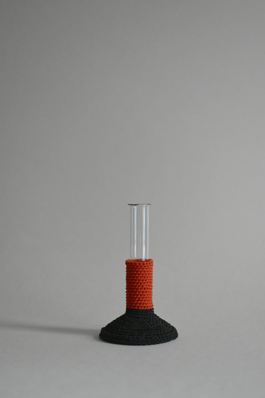 TUBE VASE / M / red × black