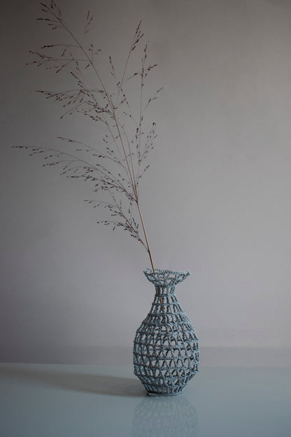 GRID VASE / tokkuri / gray