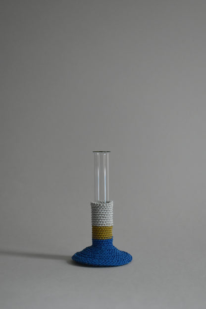 TUBE VASE / M / cobalt blue mix ②