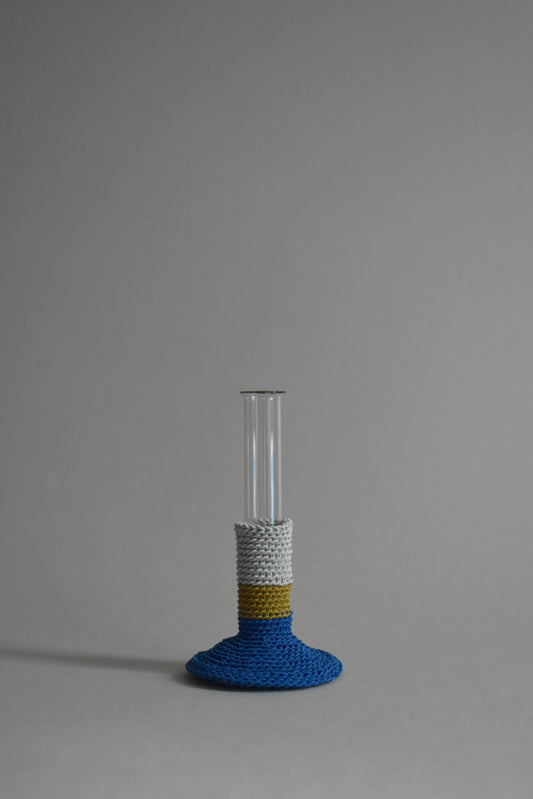TUBE VASE / M / cobalt blue mix ②