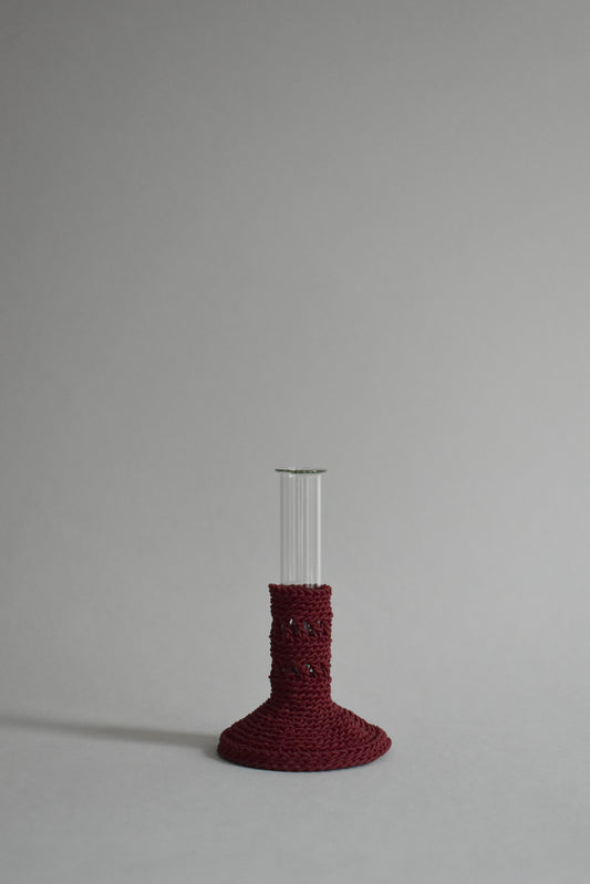 TUBE VASE / M / maroon