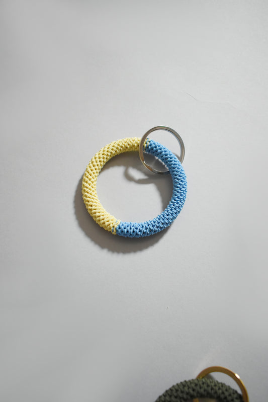 KEY CHARM / M / cream × light blue