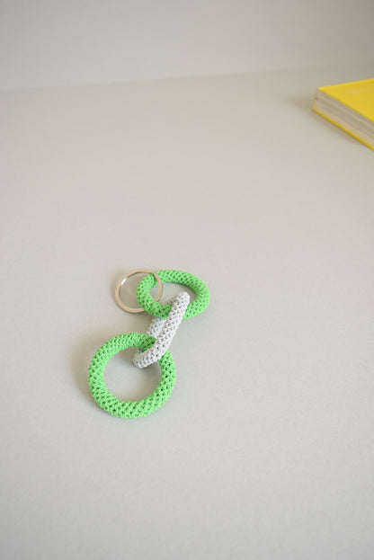 KEY CHARM / L / yellow green × light gray