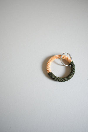 KEY CHARM / M / khaki × pink beige