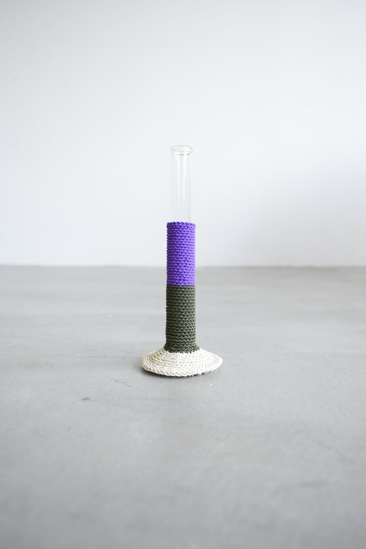 TUBE VASE / purple×khaki