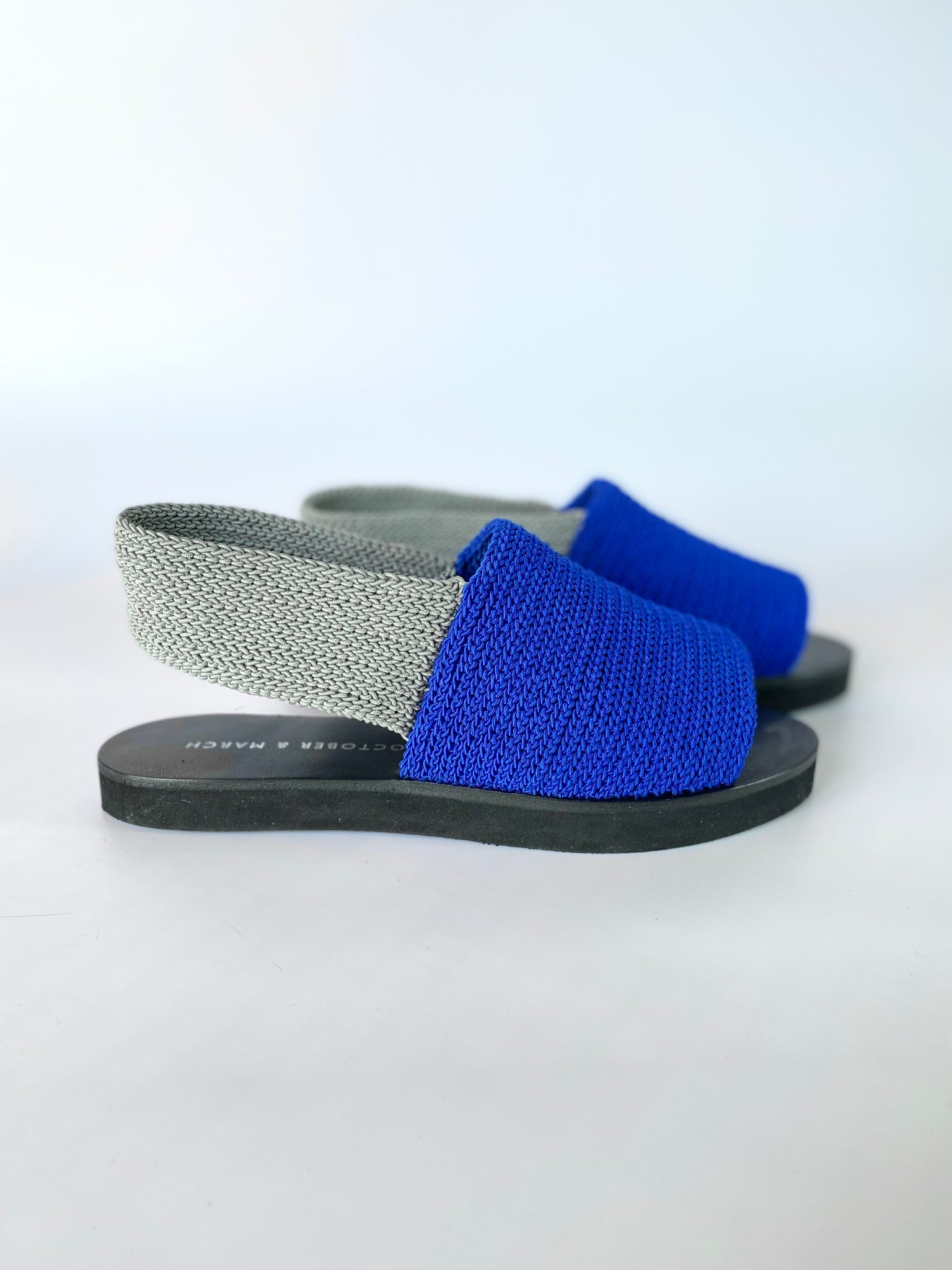TWO TONE SANDALS / blue×grey