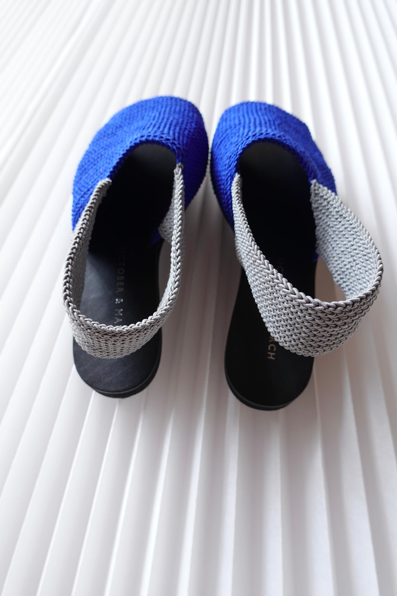 TWO TONE SANDALS / blue×grey